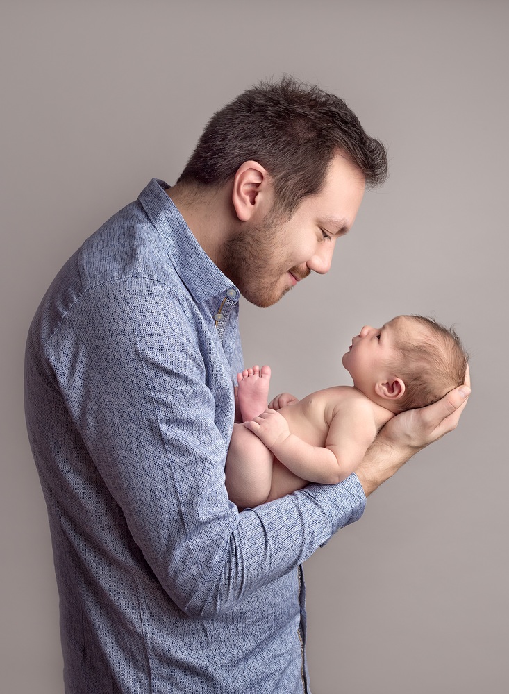 Baby and Dad, newborn photography, nottingham